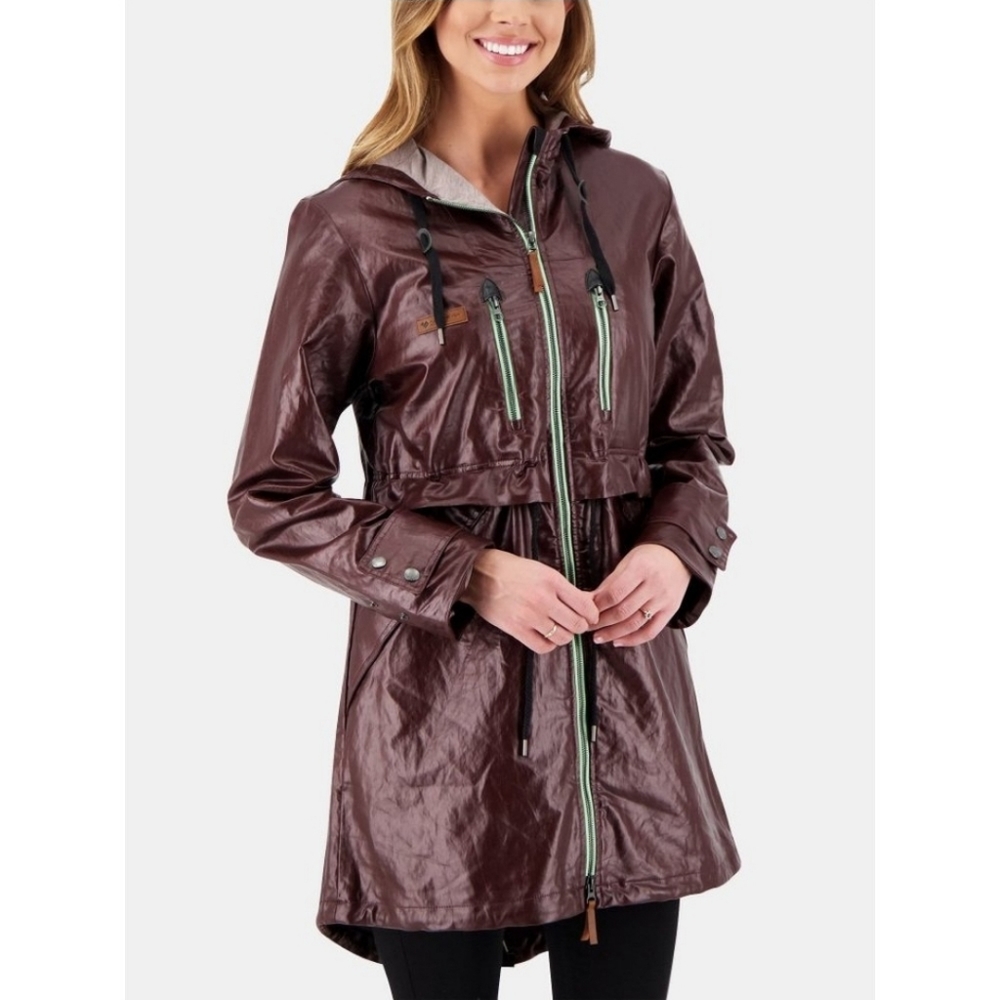 Obermeyer Women's Emmie Sand Beige Waterproof Rain Jacket - Picture 7 of 8
